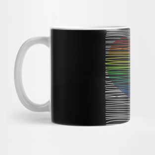 Rainbow heart stripes Mug